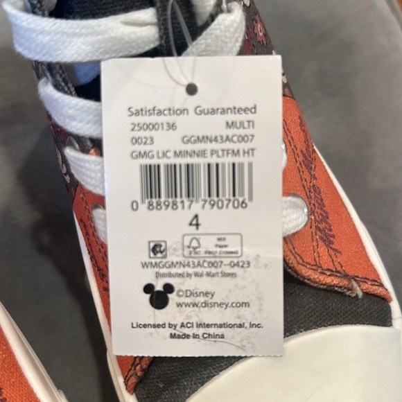 Disney - Girls Minnie Mouse Platform Sneakers - Sz 4 - NWT! - Picture 8 of 9